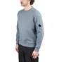 C.P. Company Diagonal Raised Fleece Crewneck Lens Sweatshirt (Blau)