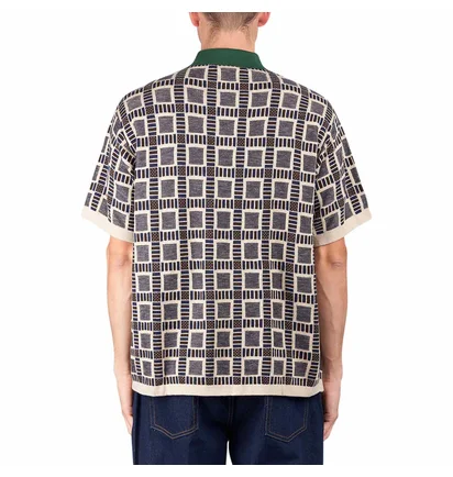 adidas x Brain Dead Polo (Beige / Grün)