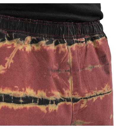 Stüssy Rip Dye Beach Pant (Rot / Schwarz)