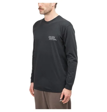 Stüssy Solar System Pig. Dyed Longsleeve (Schwarz)