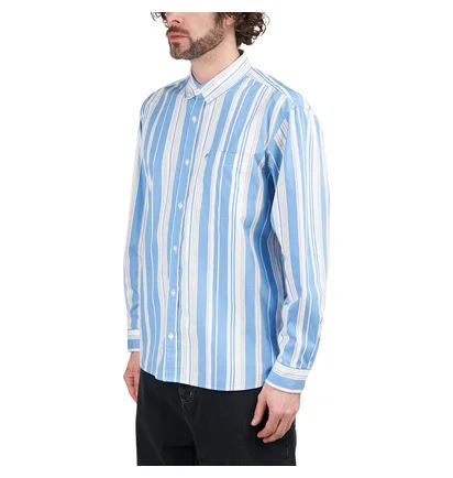 Carhartt WIP L/S Romero Shirt (Blau / Weiß)