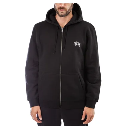 Stüssy Basic Stüssy Zip Hood (Schwarz)