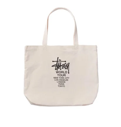 Stüssy Canvas Tour Tote Bag (Natural)