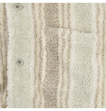 stüssy stripe sherpa shirt (natural)