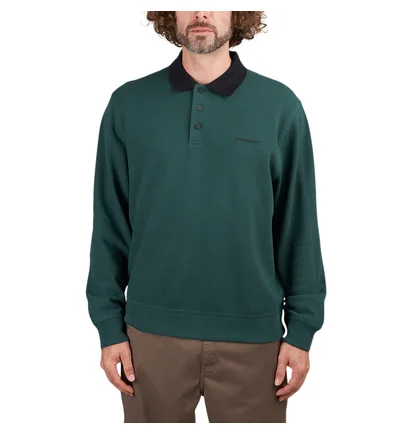 Carhartt WIP Longsleeve Vance Rugby Shirt (Grün / Schwarz)