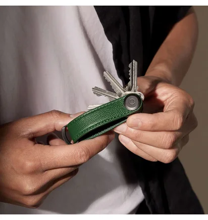 Orbitkey Key Organiser Pebbled-Leather (Grün)