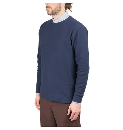 Norse Projects Johannes Compact Waffle Longsleeve (Navy)