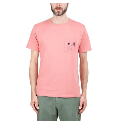 Norse Projects x Geoff McFetridge Niels Pocket Mind Wall T-Shirt (Rosa)
