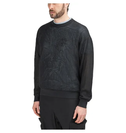 Stüssy Pig. Dyed Cotton Mesh Crew (Schwarz)