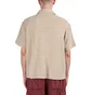 Brain Dead Knit Check Half Zip Shirt (Beige)