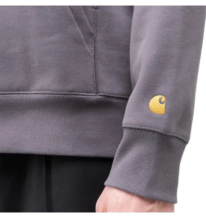 Carhartt WIP Hooded Chase Sweat (Purple / Gold)