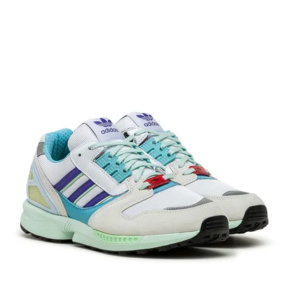 adidas ZX 8000 (Weiß / Lila / Türkis)