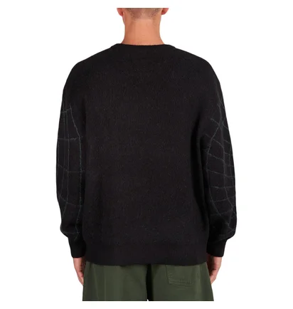 metalwood Wormhole Shaggy Sweater (Schwarz / Grün)