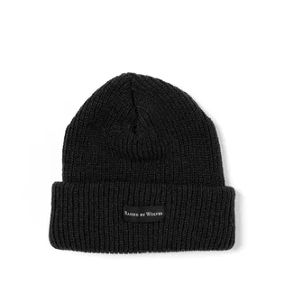Raised By Wolves Waffle Knit Watch Beanie (Schwarz)