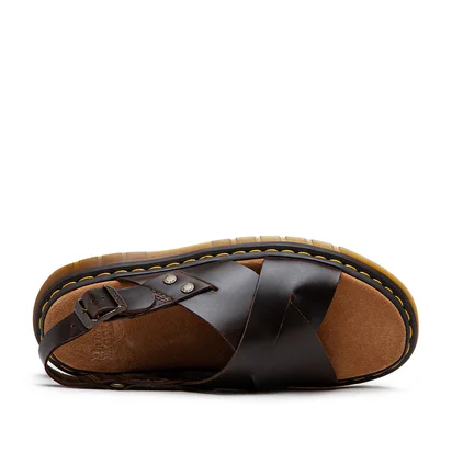 Dr. Martens Zane Brando Leather Slingback Sandals (Braun)
