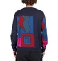 Parra Blocked Landscape Knitted Pullover (Navy / Multi)