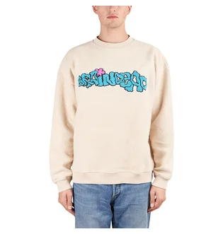Brain Dead Slime Reverse Fleece Crewneck (Natur)
