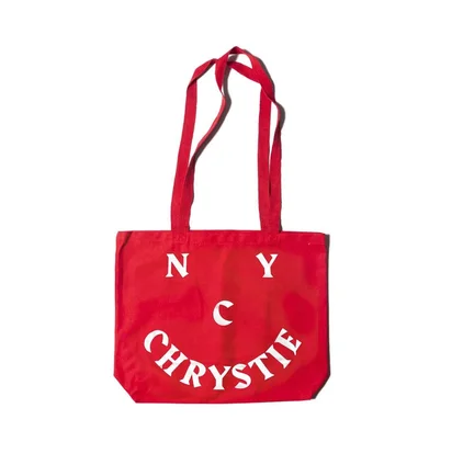 Chrystie NYC Smile Logo Tote Bag (Rot)