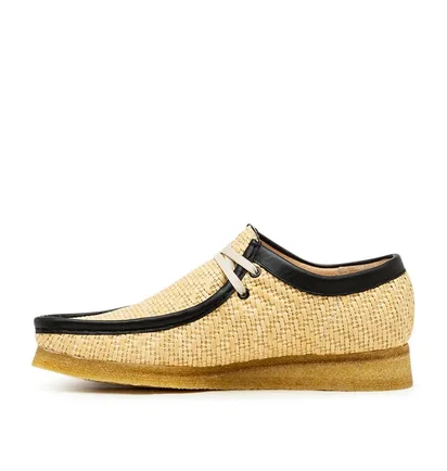 Clarks Originals Wallabees Natural Raffia (Beige / Schwarz)