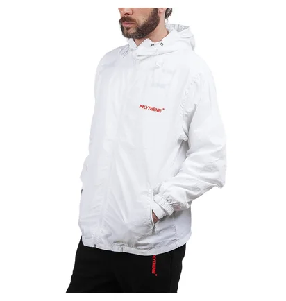 Polythene* Optics Nylon Zipped Windbreaker (Weiß)