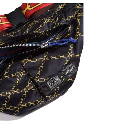Porter by Yoshida x Aries Waist Bag (Schwarz)