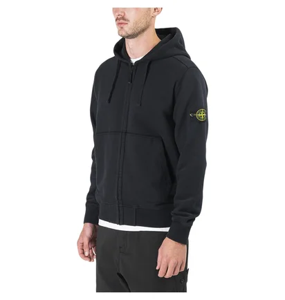 Stone Island Full Zip Hooded Sweat (Navy)