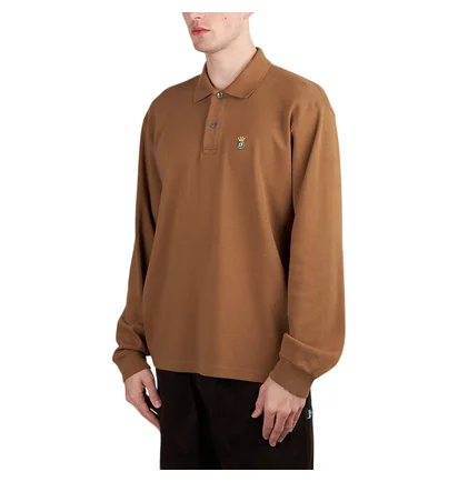 Stüssy LS Rib Polo (Hellbraun)
