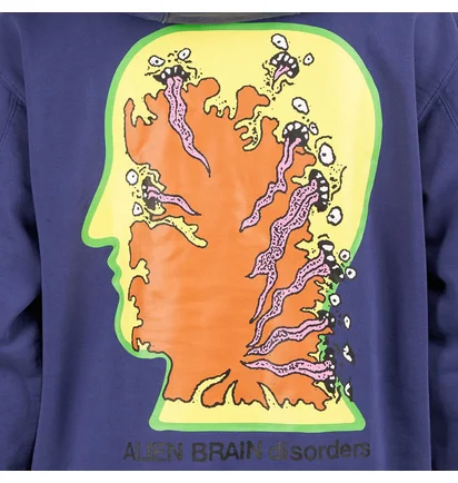 Brain Dead Tongue Demon Hoodie (Navy)