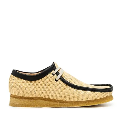 Clarks Originals Wallabees Natural Raffia (Beige / Schwarz)