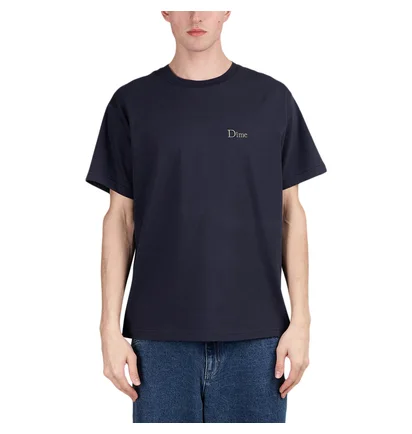 Dime Classic Small Logo T-Shirt (Navy)