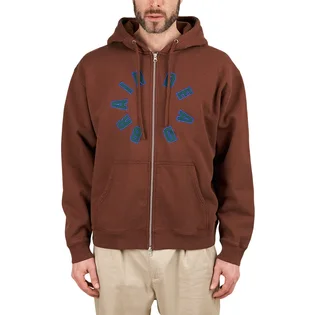 Brain Dead Collegiate Zip Up Hoodie (Braun)