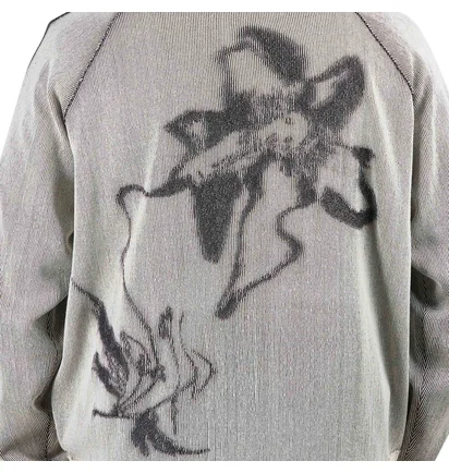 Y-3 GFX Knit Cardigan (Beige)