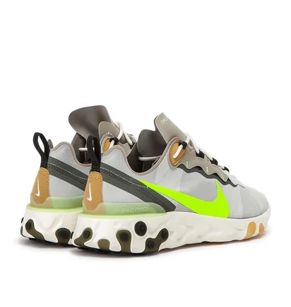 Nike React Element 55 (Grau / Neongelb)
