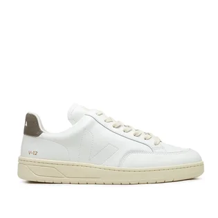Veja V-12 Stitch O.T. Leather (Weiß / Oliv)
