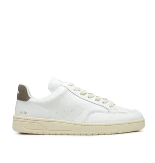 Veja V-12 Stitch O.T. Leather (Weiß / Oliv)