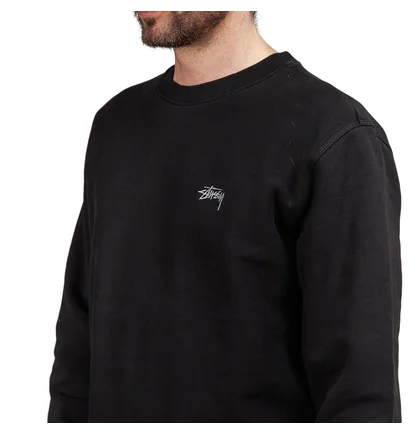 Stüssy Stock Logo Crew (Schwarz)