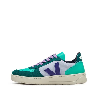 Veja WMNS V-10 Leather (Blau / Weiss)