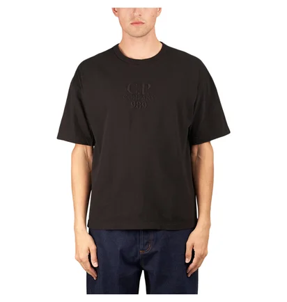 C.P. Company Boxy Logo T-Shirt (Schwarz)