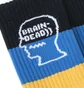 Brain Dead Striped Logo Head socks (Gelb / Blau / Schwarz)