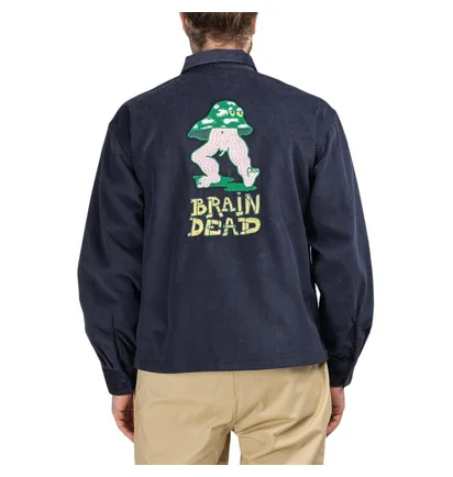 Brain Dead Mushroom Corduroy Jacket (Navy)