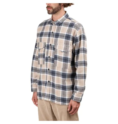 Edwin Big Shirt Longsleeve (Grau / Beige)