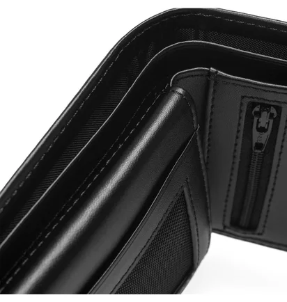 Carhartt WIP Leather Rock-It Wallet (Schwarz)
