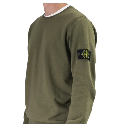 Stone Island Fleece Sweat Shirt (Olive)