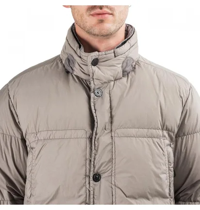 Stone Island Garment Dyed Crinkle Reps Down Jacket (Khaki)