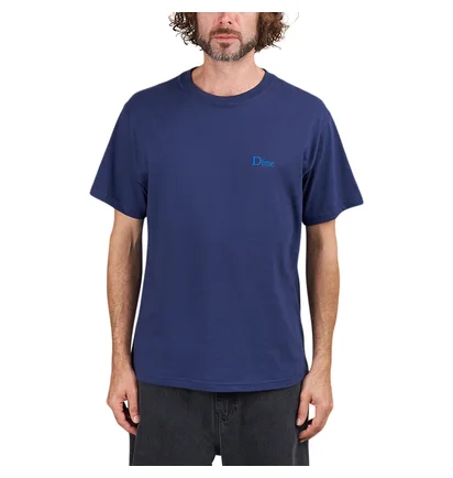 Dime Classic Small Logo T-Shirt (Navy)