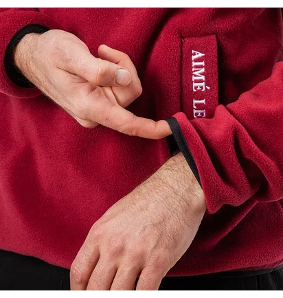 Aimé Leon Dore Polar Fleece Pullover (Burgundy)