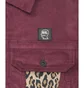 Brain Dead Leopard Contrast Trucker Jacket (Bordeaux)