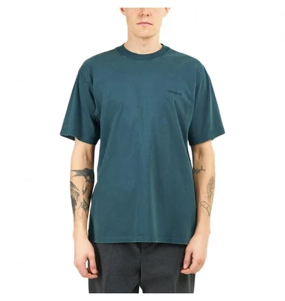 Carhartt WIP S/S Mosby Script T-Shirt (Dunkelgrün)