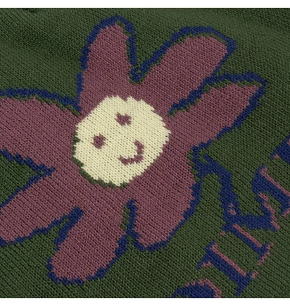Dime Cute Flower Skull Cap Beanie (Grün)