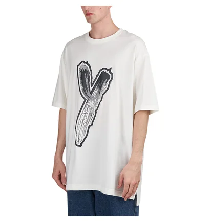 adidas Y-3 Graphic Logo Short Sleeve Tee (Weiß)